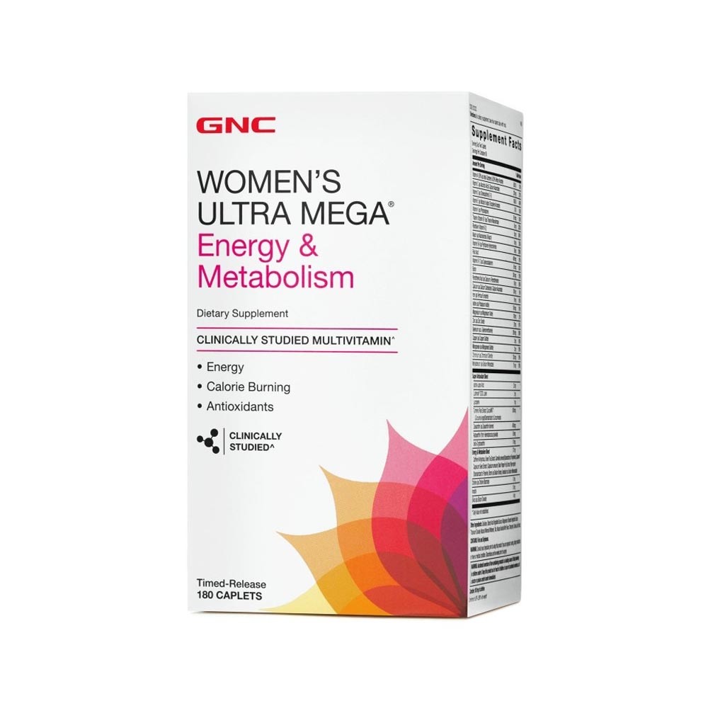 Gnc Ultra Mega Women's Energy & Metabolism Multivitamínico - 180 Capsulas