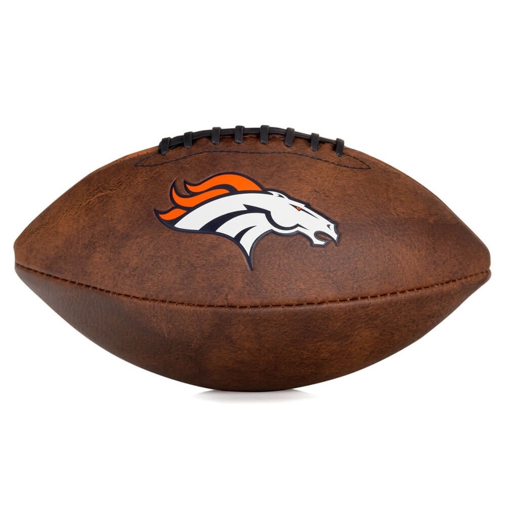 Bola de Futebol Americano NFL Jr Throwback Team Logo Denver Broncos - Wilson