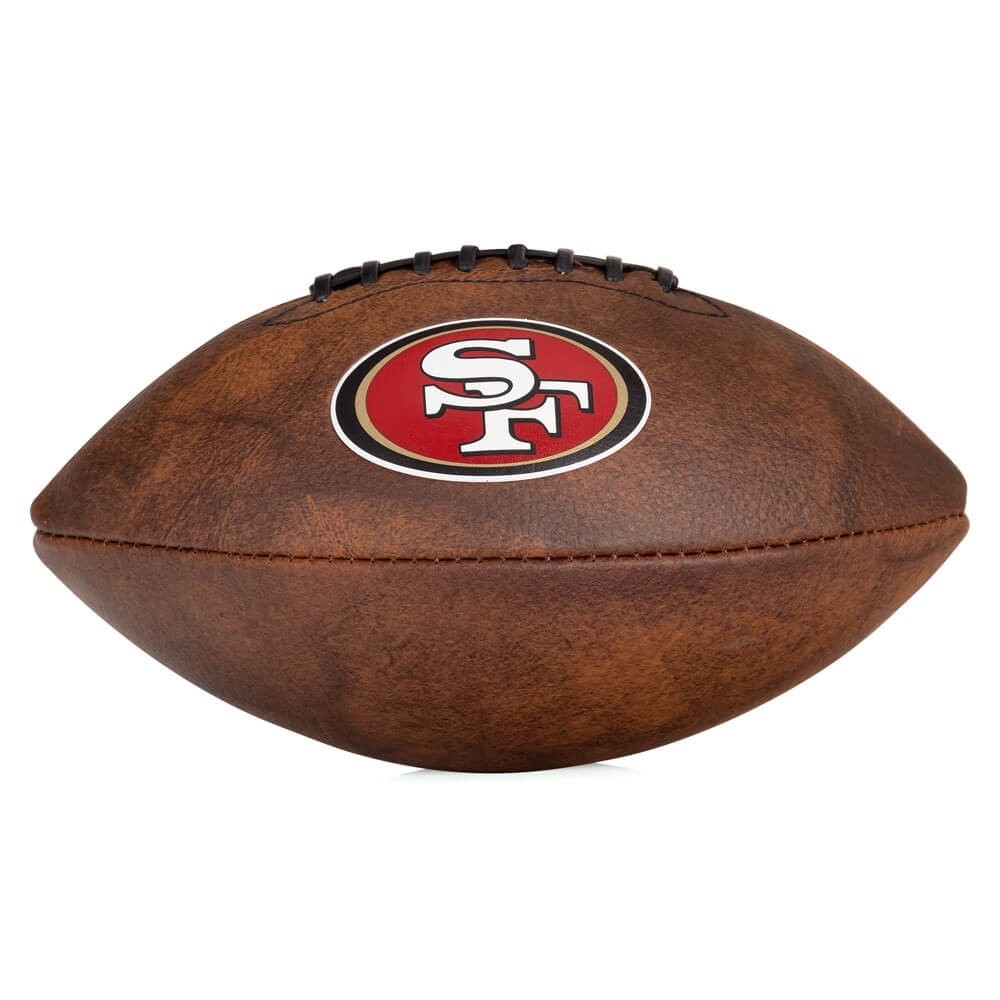 Bola de Futebol Americano NFL Jr Throwback Team Logo San Francisco - Wilson