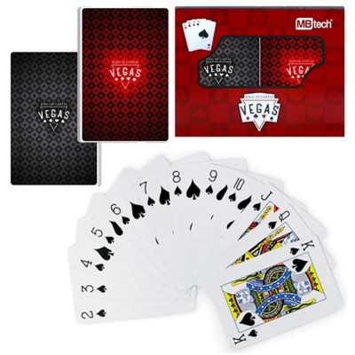 Baralho Jogos de Cartas Vegas Mb 100% Plástico C/ 108 Cartas