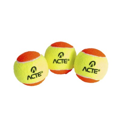 Bola de Beach Tennis Stage 2 Acte Sports - Pack com 3 Bolas