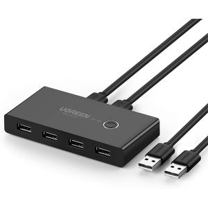 Ugreen Hub Kvm Switch Usb 2.0 - 2 Pcs Usando 1 Teclado Mouse