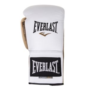 Luvas de Treino Powerlock Amarração Branco/Dourado 16 OZ - Everlast